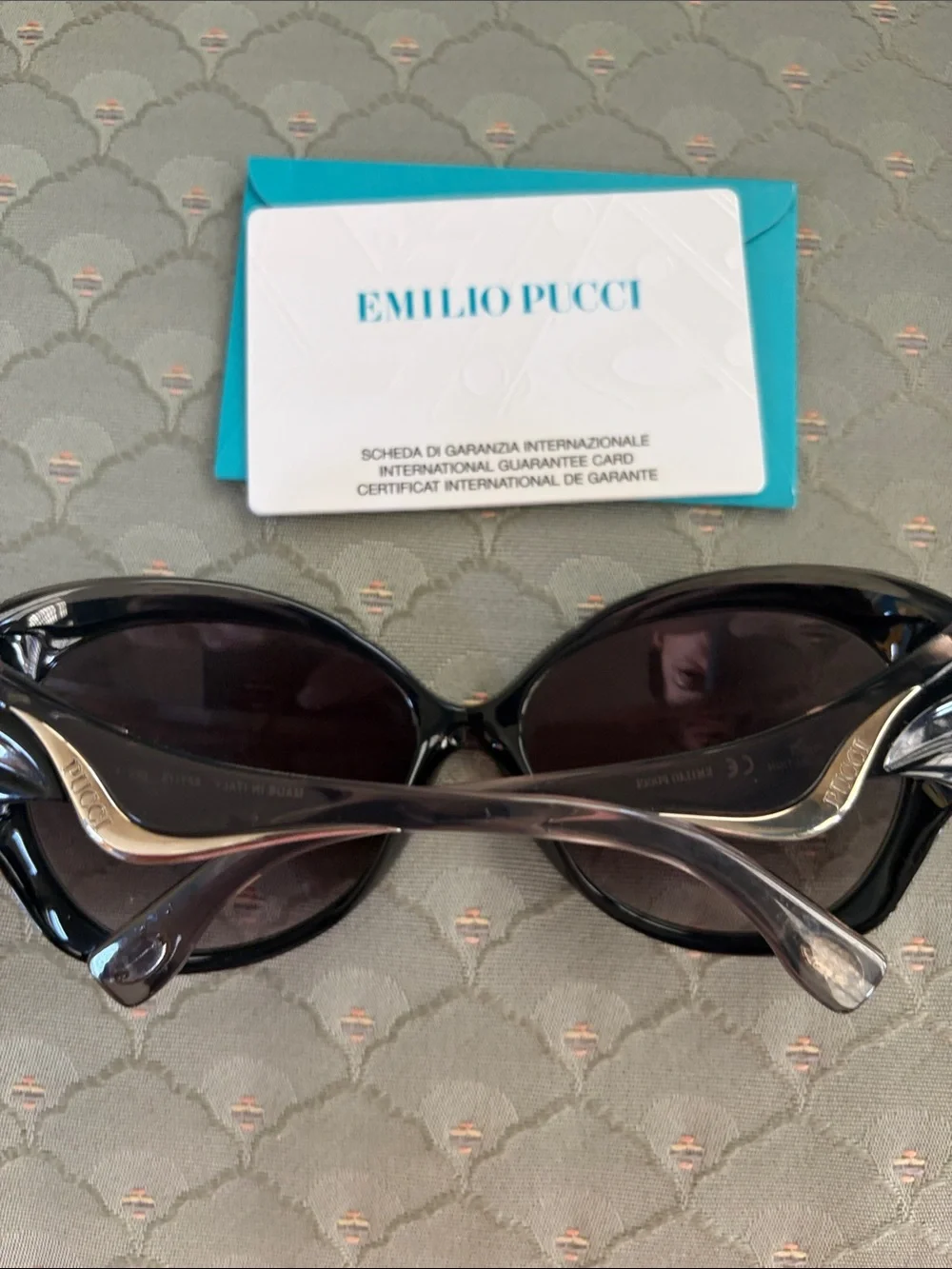 Emilio Pucci Black Gradient Sunglasses Made in Italy.